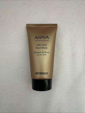 AHAVA 24K Gold Mud Mask - Metallic Gold & Black Tube